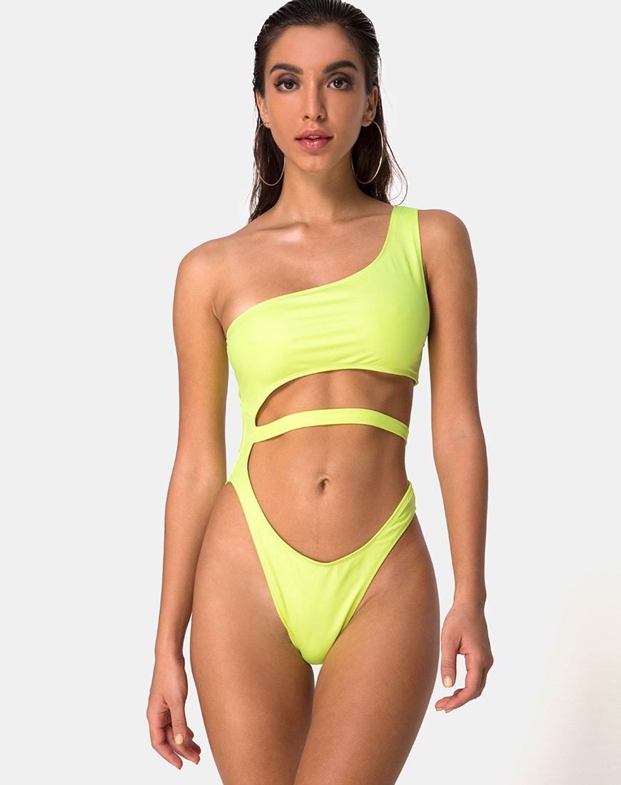 Maillot de bain Vixie, couleur citron vert enduit