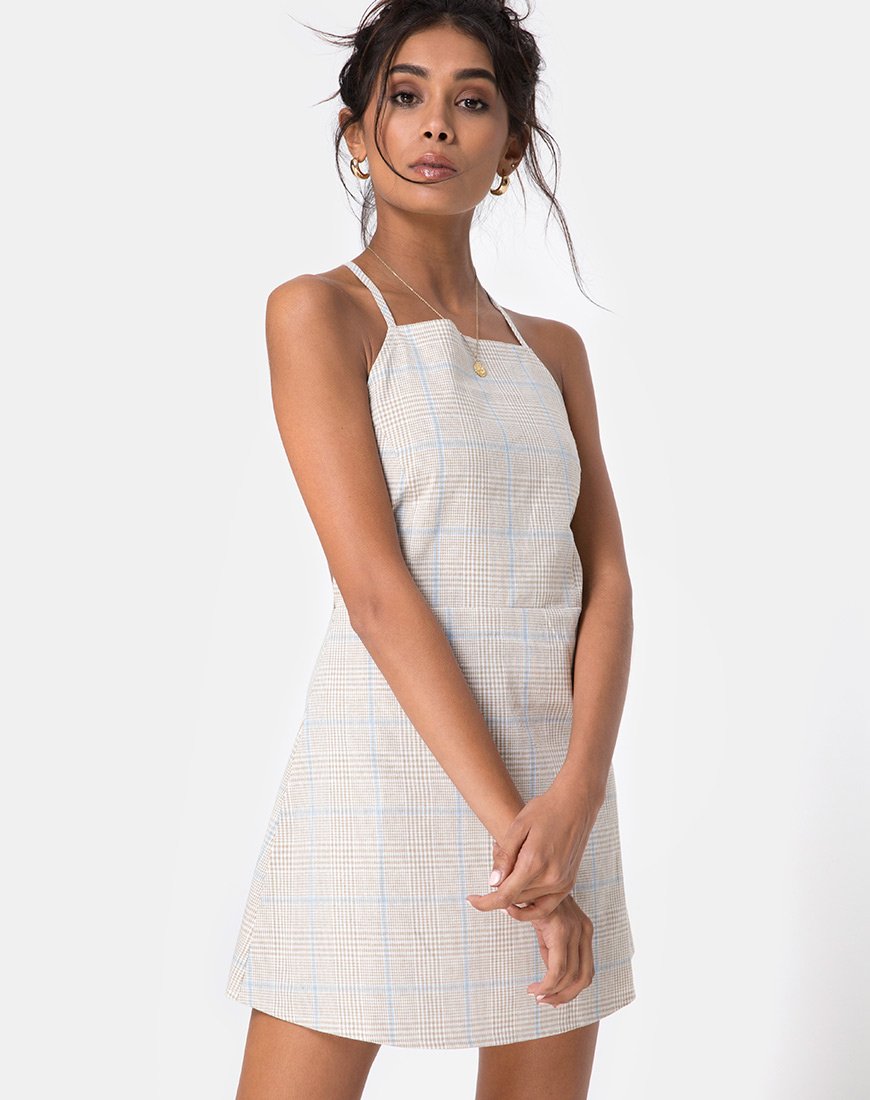 Image of Vore Dress in Tonal Cotton Plaid