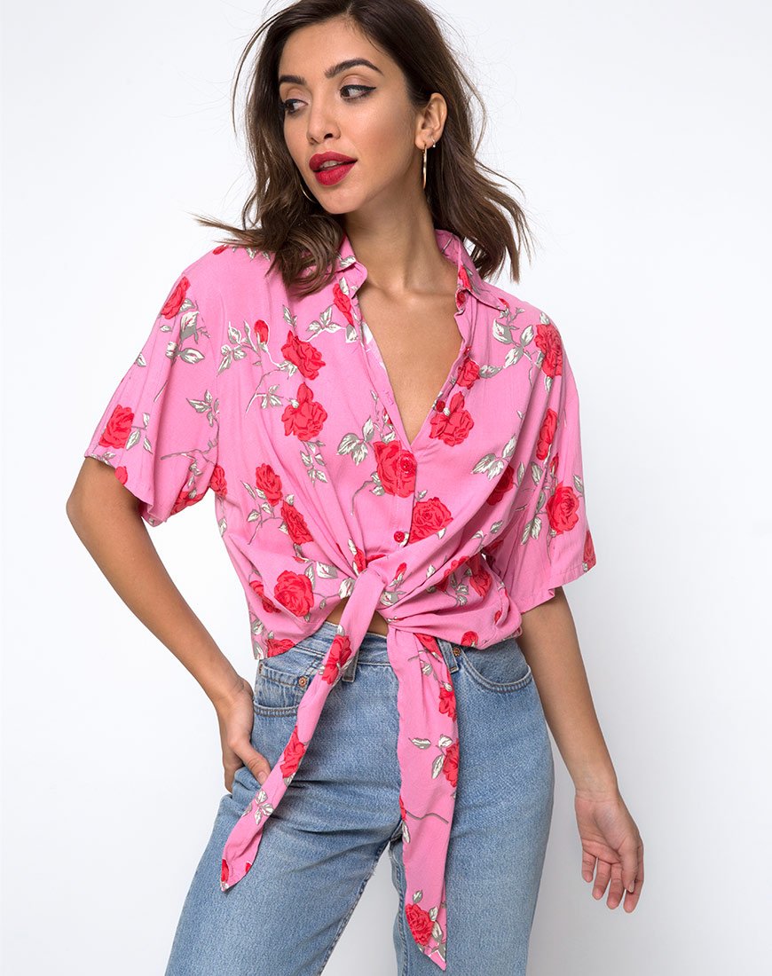 Chemise Vual, rose bonbon