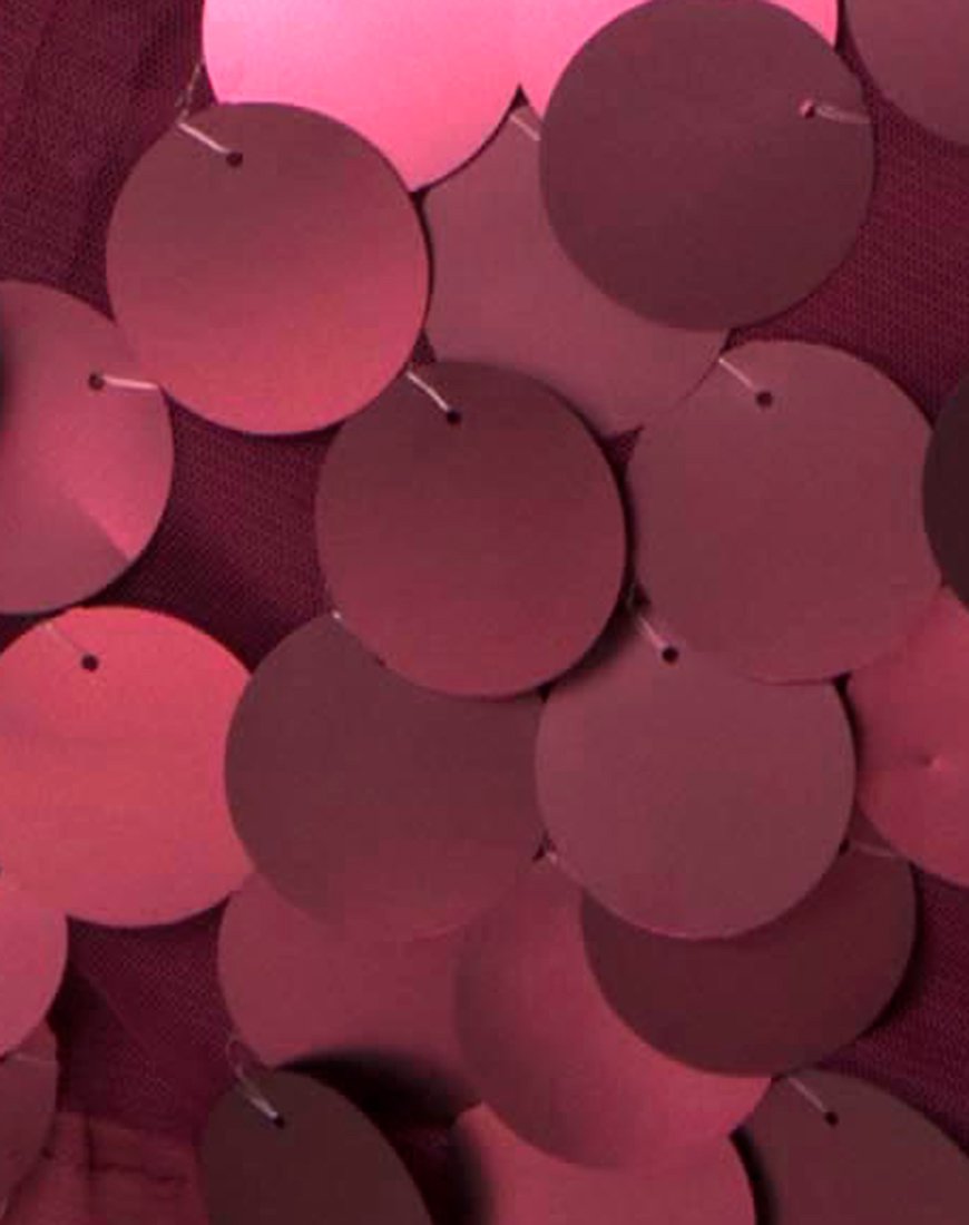 Image de Weaver Jupe taille haute en rose Big Disc Sequin