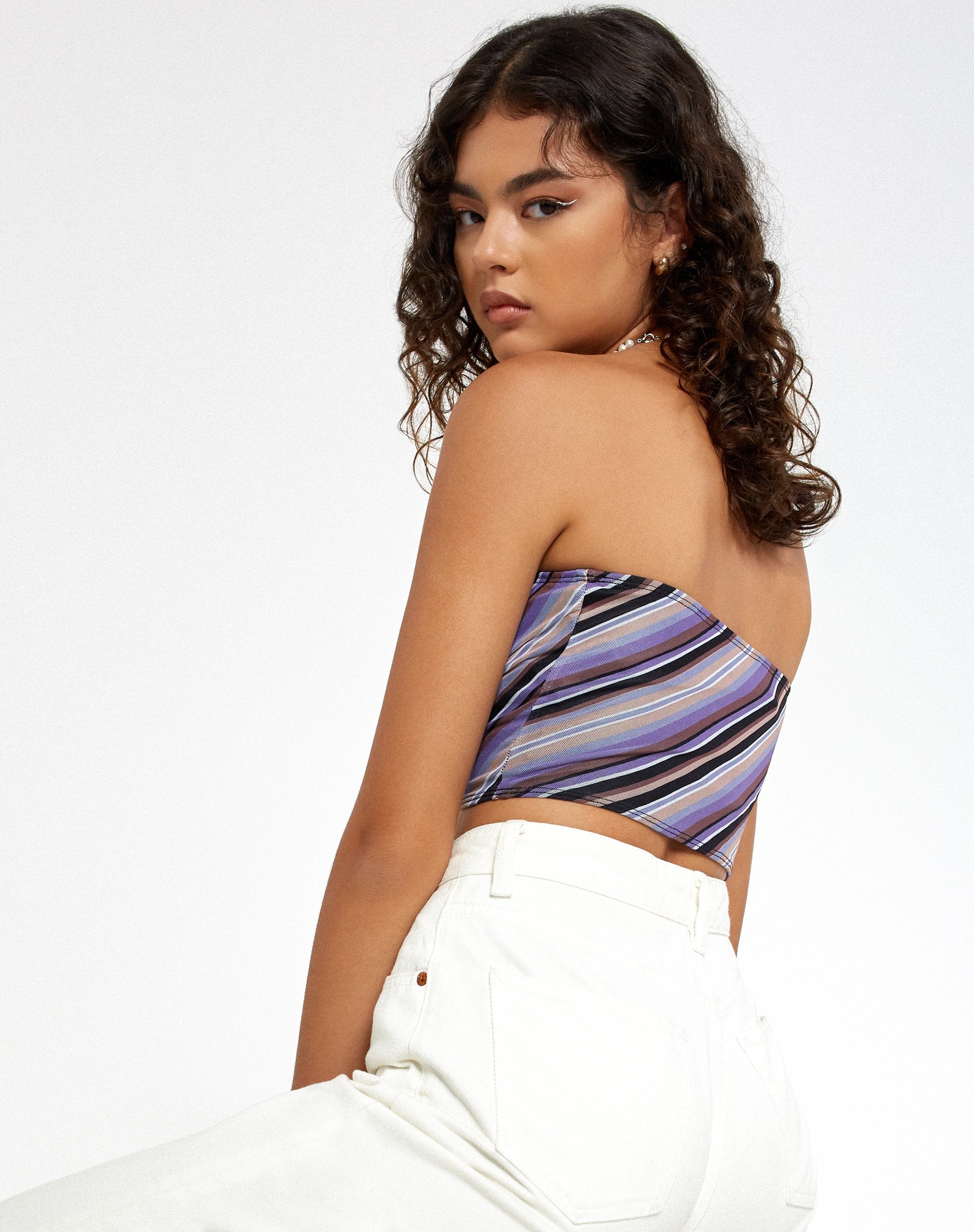 Image de Motel X Barbara Kristoffersen Wike Bandeau Top in 70s Diagonal