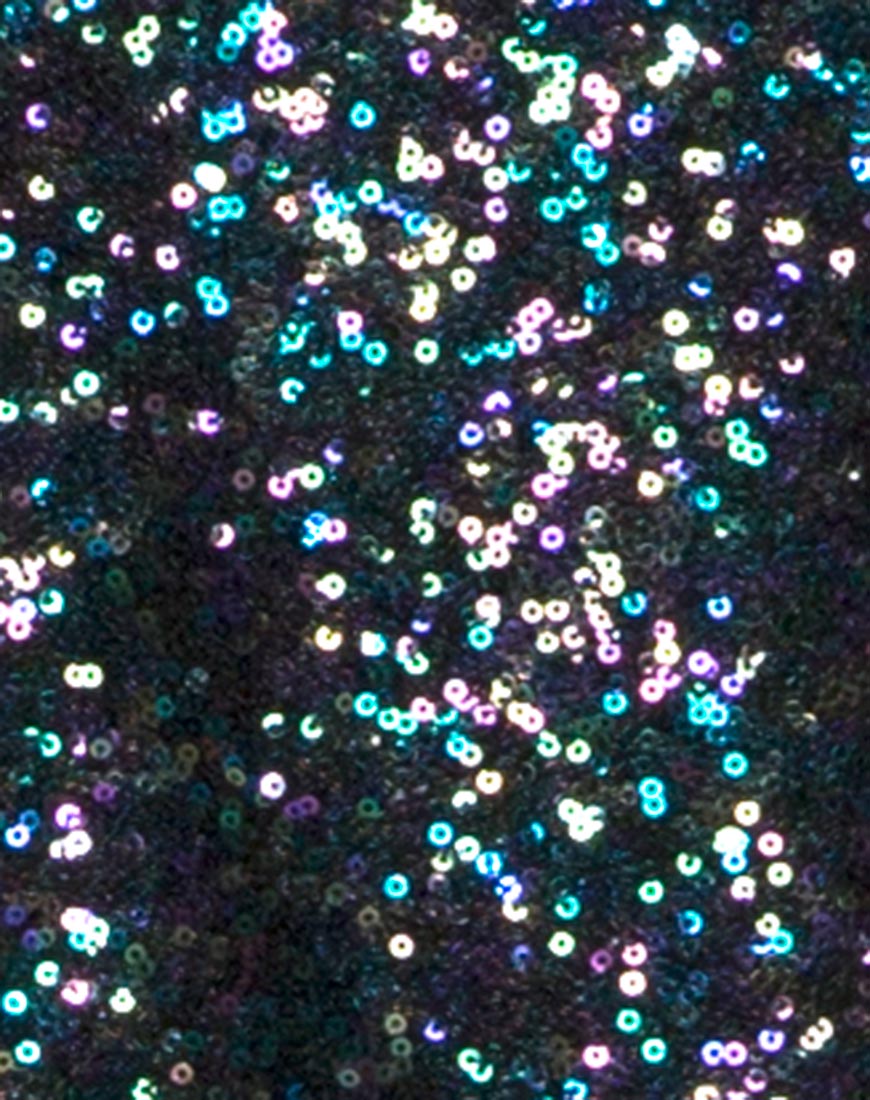 Image of Winnie Dress in Mini Sequin Petrol