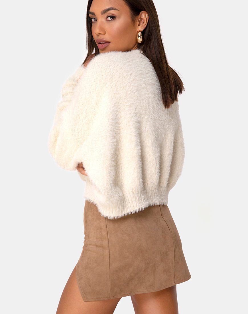 Minijupe Wren en faux daim marron