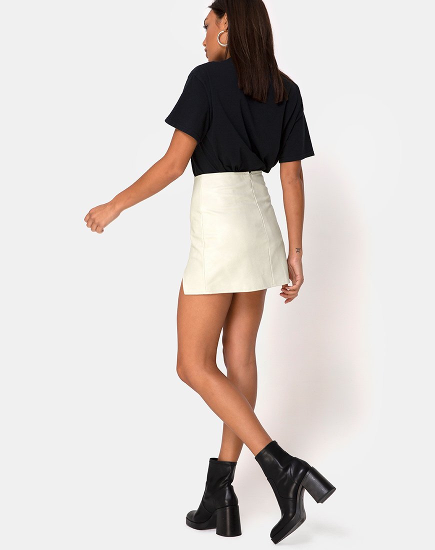 Image de la mini-jupe Wren en Pu Matte Grey