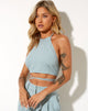 Image de Wu Crop Top in Rami Blue Surf