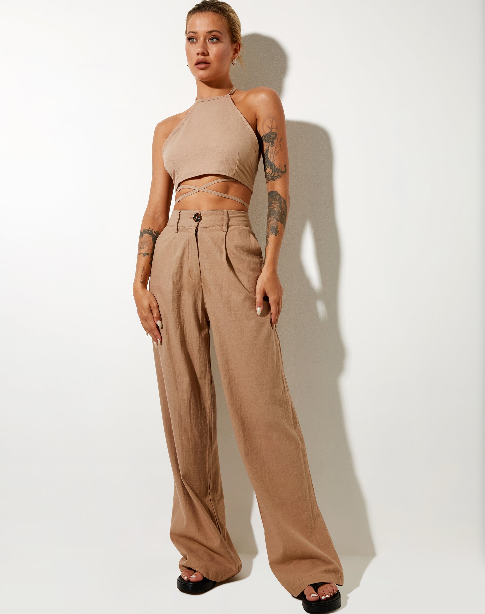Image de Levo Trouser en Rami Biscuit