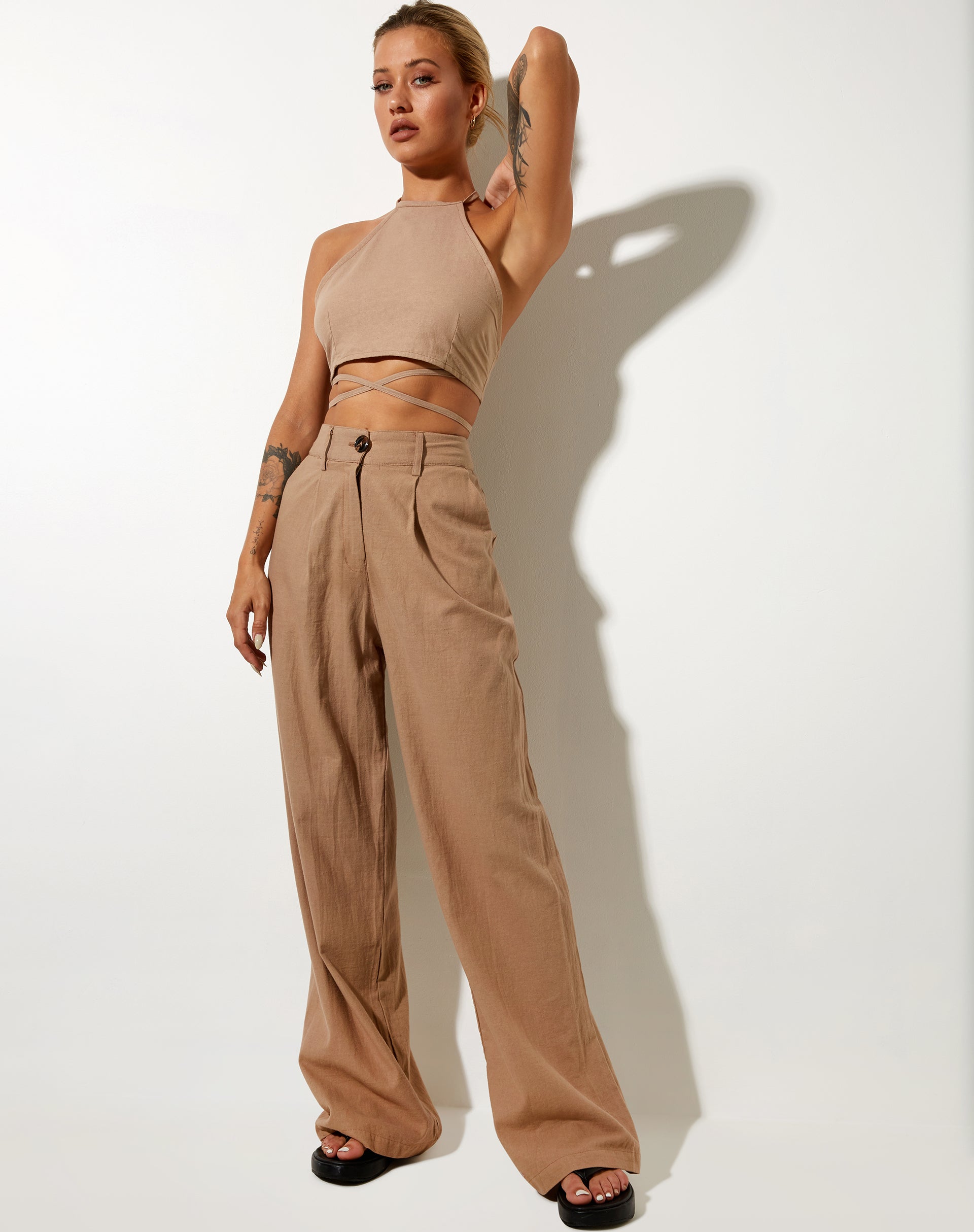 Image de Levo Trouser en Rami Biscuit