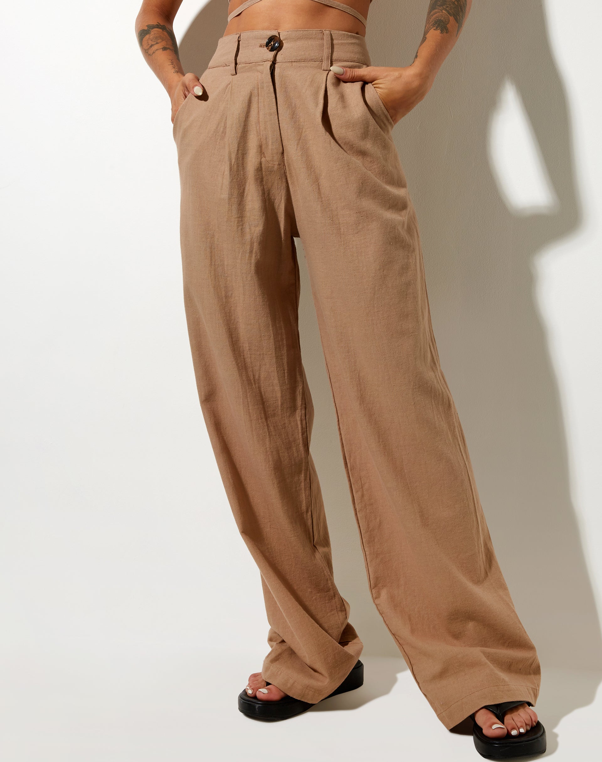 Image de Levo Trouser en Rami Biscuit