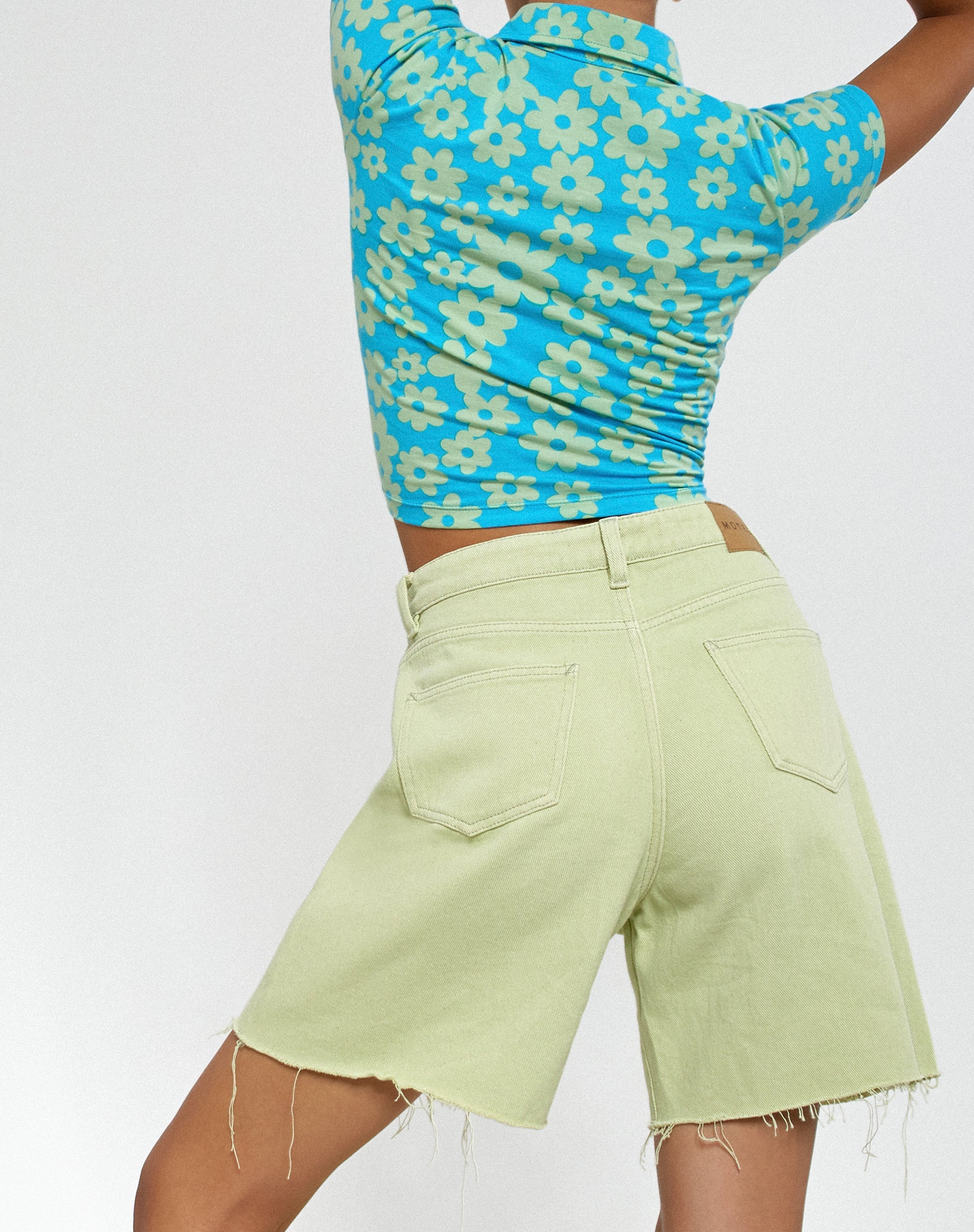 Image de Motel X Barbara Kristoffersen Loose Fit Denim Short in Sage