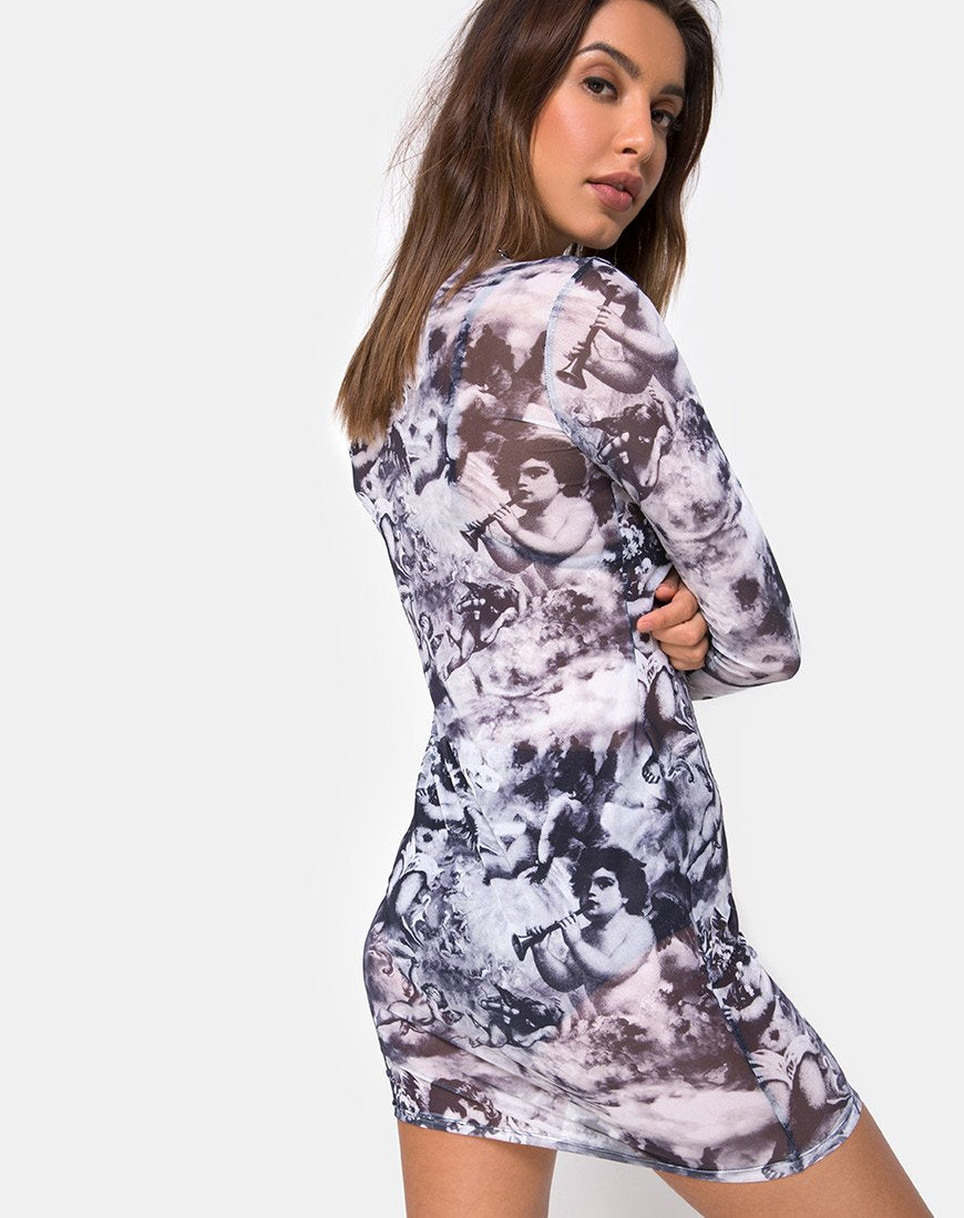 Wyatt Bodycon Dress in Cherub Mesh (robe de corps Wyatt en maille chérubin)