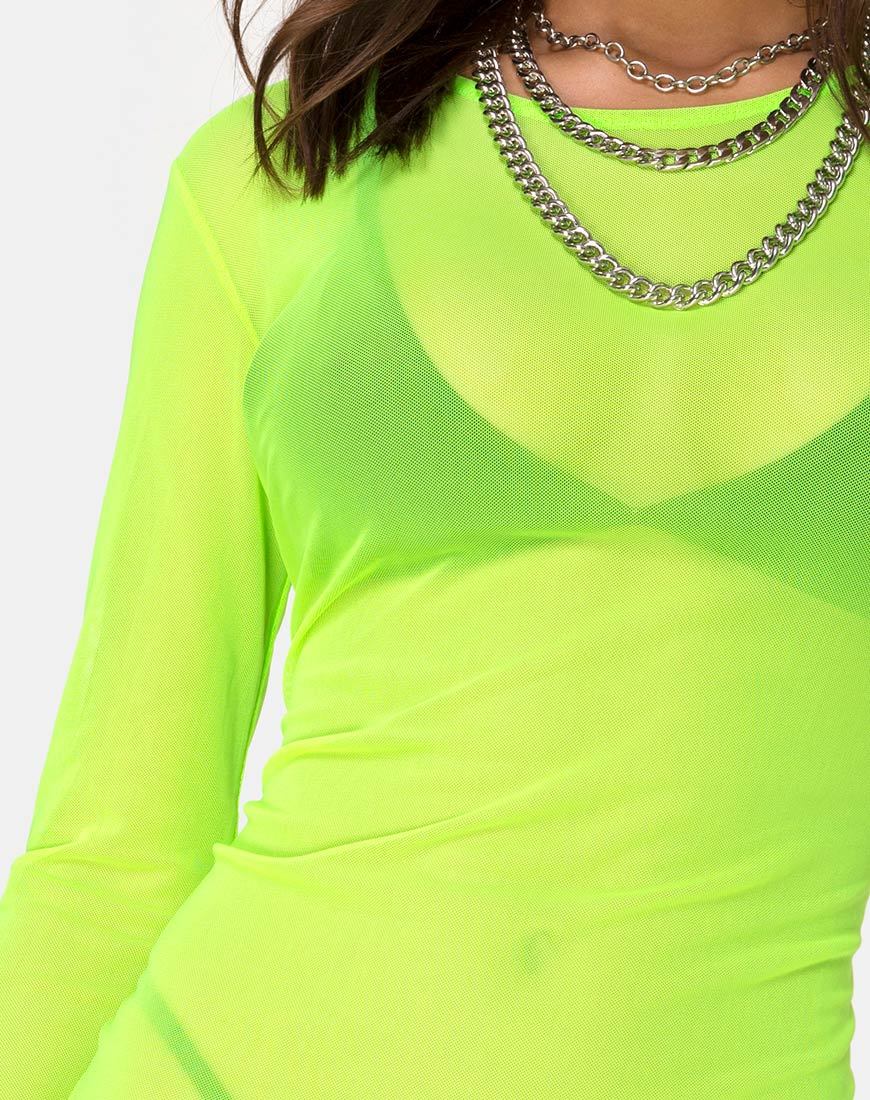 Image of Wyatt Bodycon Dress in Fluro Yellow
