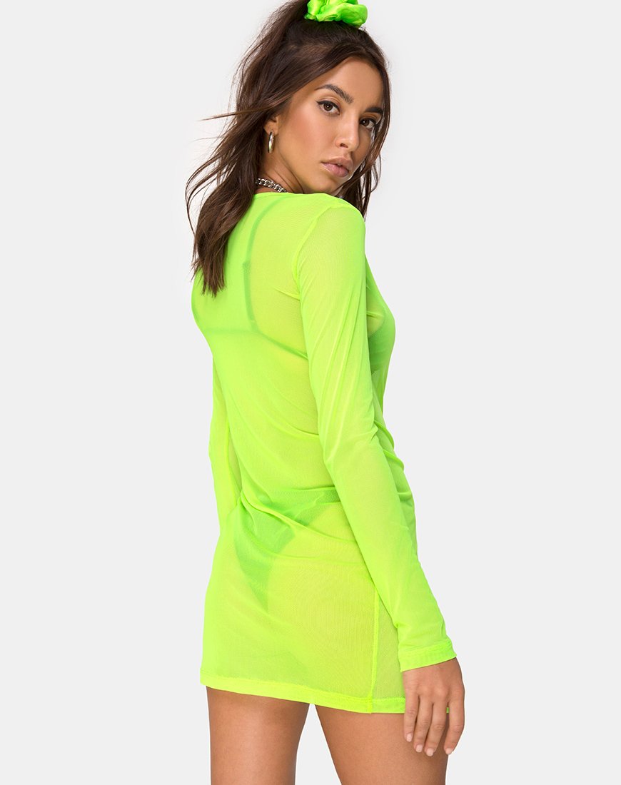 Image of Wyatt Bodycon Dress in Fluro Yellow
