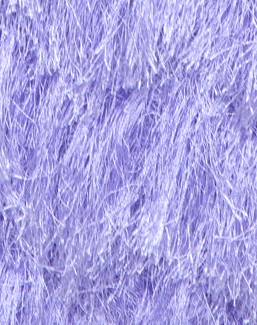 Image de la jupe Wyne en fausse fourrure Lilas