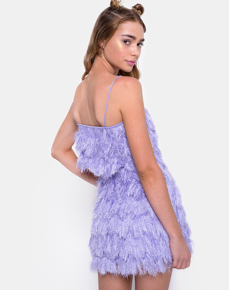 Jupe Wyne en fausse fourrure Lilas