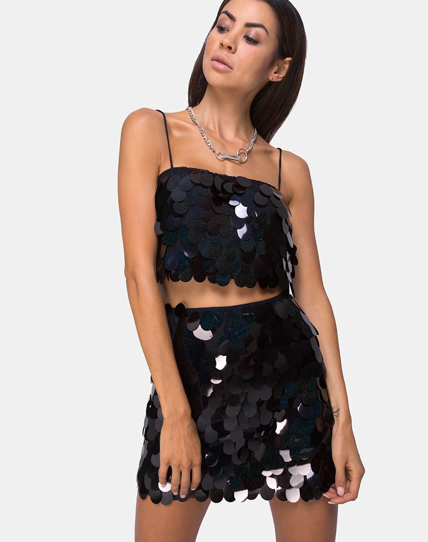 Minijupe Wyne, Galaxy Tear Drop Sequin