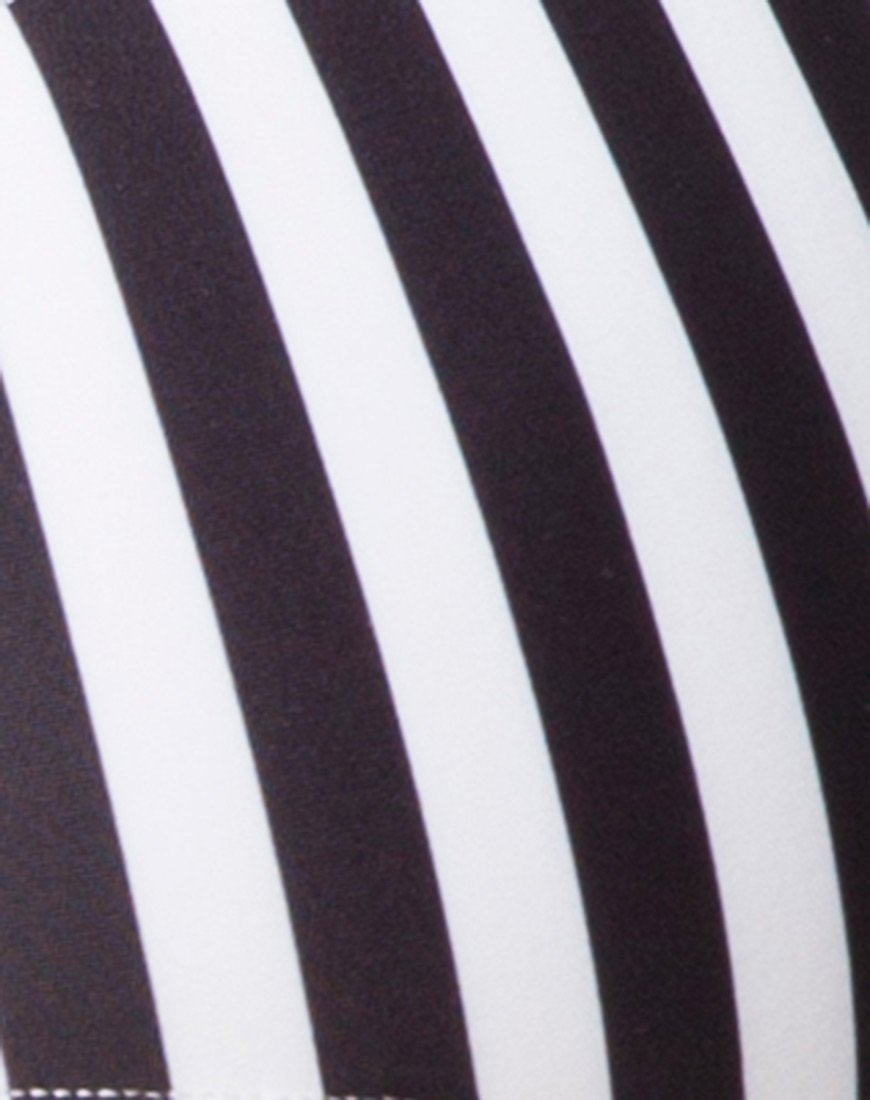 Image de Xeona Maillot de bain à rayures noires et blanches