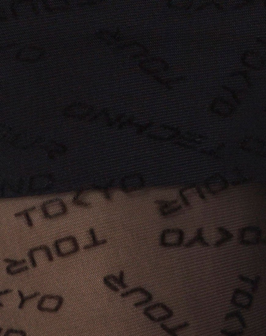Image de Xhesi Bodice découpé en Tokyo Techno Black Net