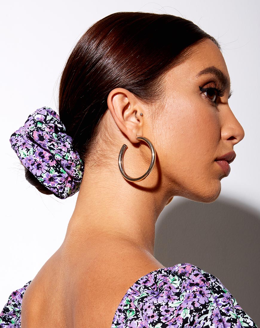 Chouchou XL en fleurs de lilas
