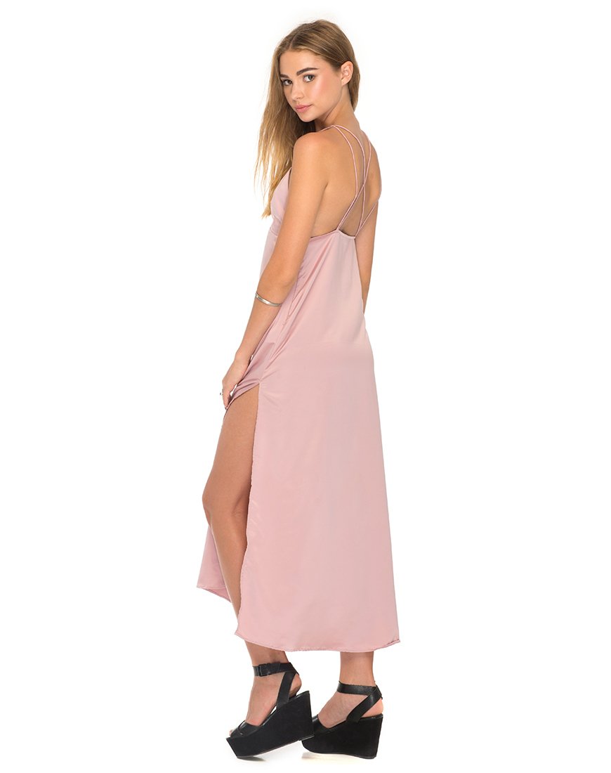 Robe longue Xochi, rose foncé