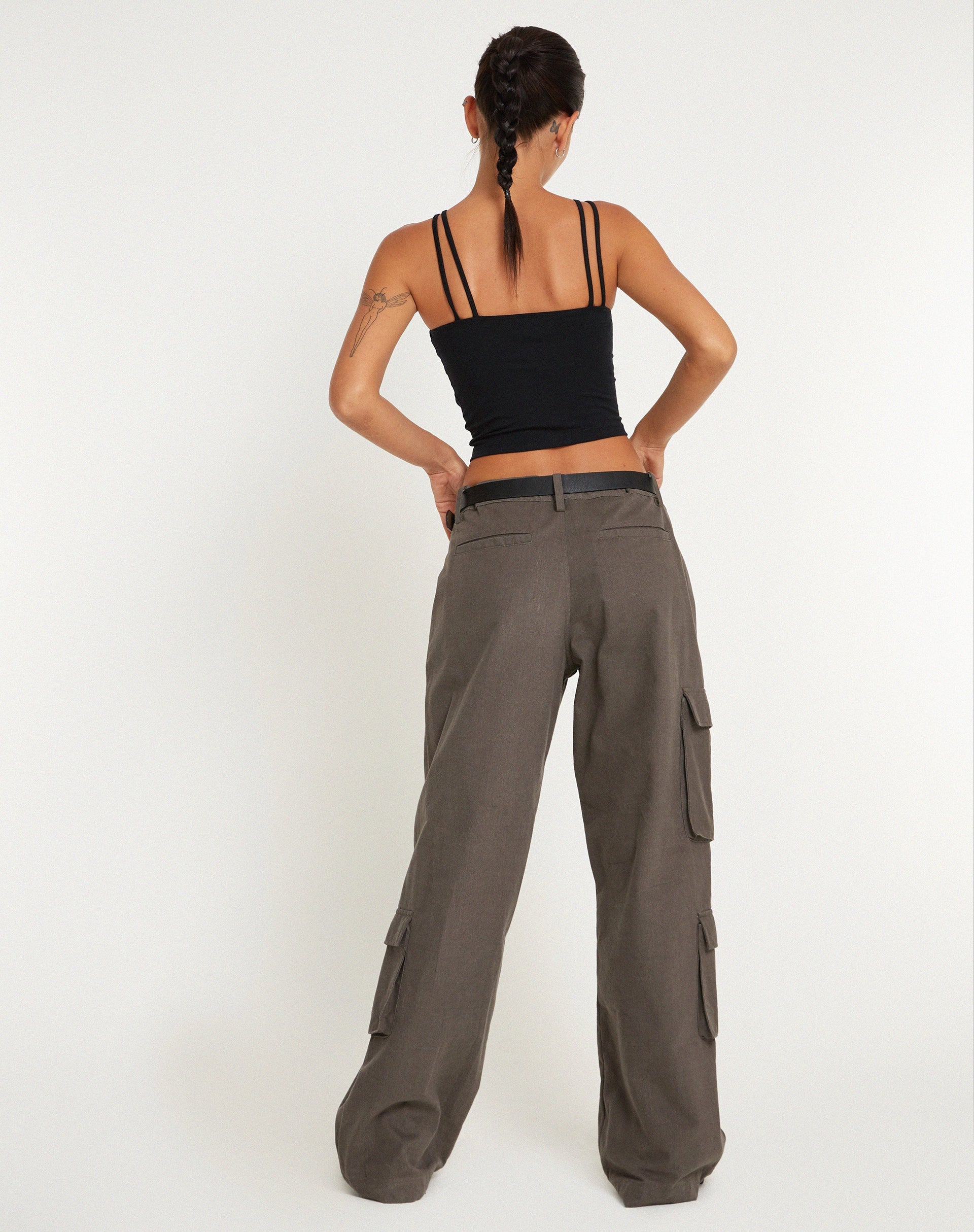 Image de Xylia Crop Top en Lycra Noir