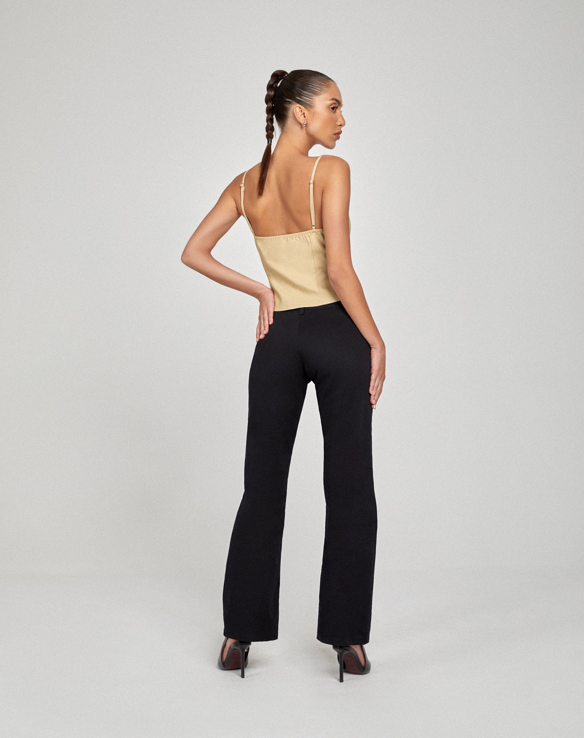 Top cami Yaka, écru tailleur
