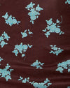 Femme Floral Bleu et Marron