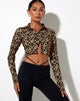 Image de Ryals Crop Top in Patchwork Daisy Brown