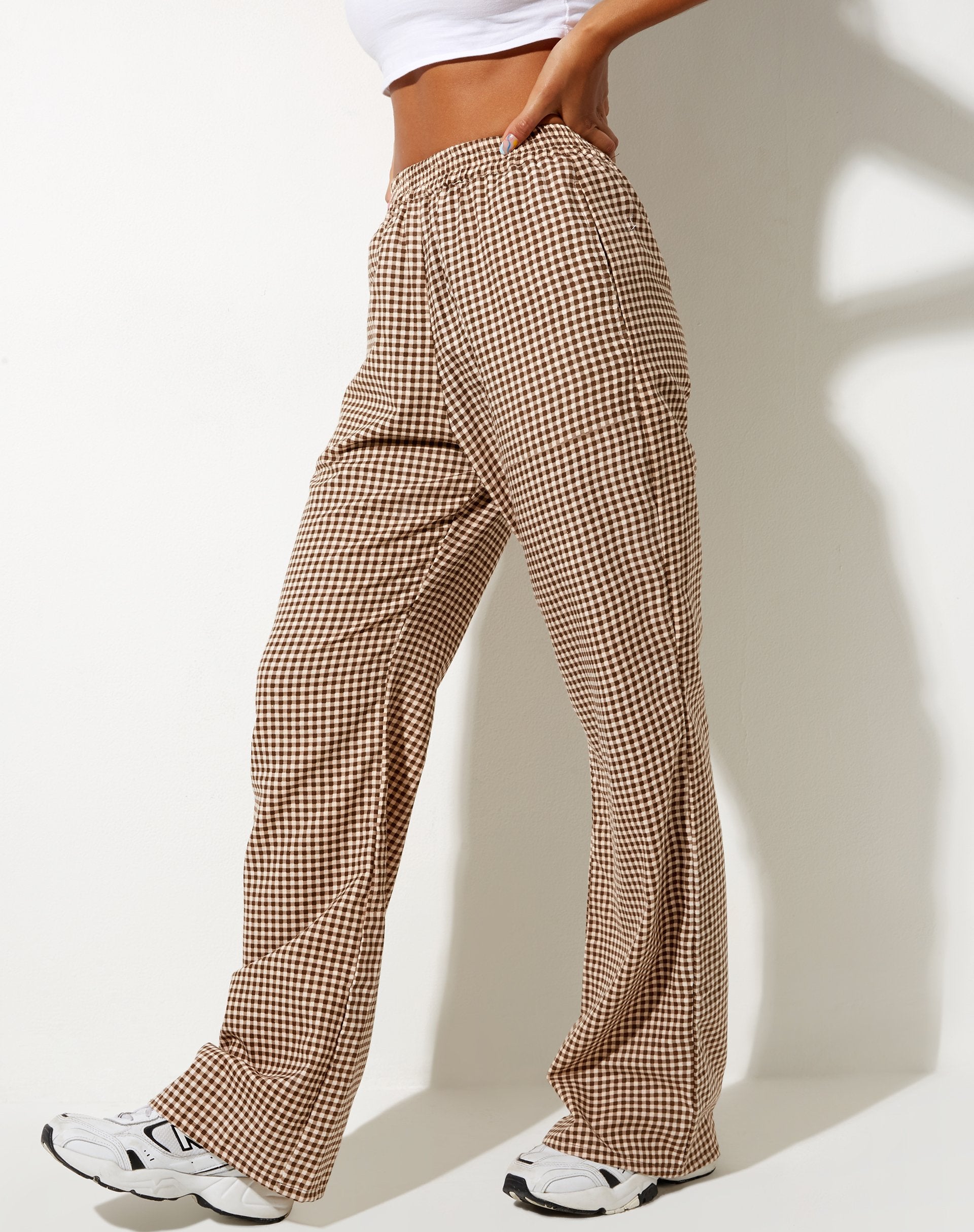 Image de la pantalon Yara en mini vichy