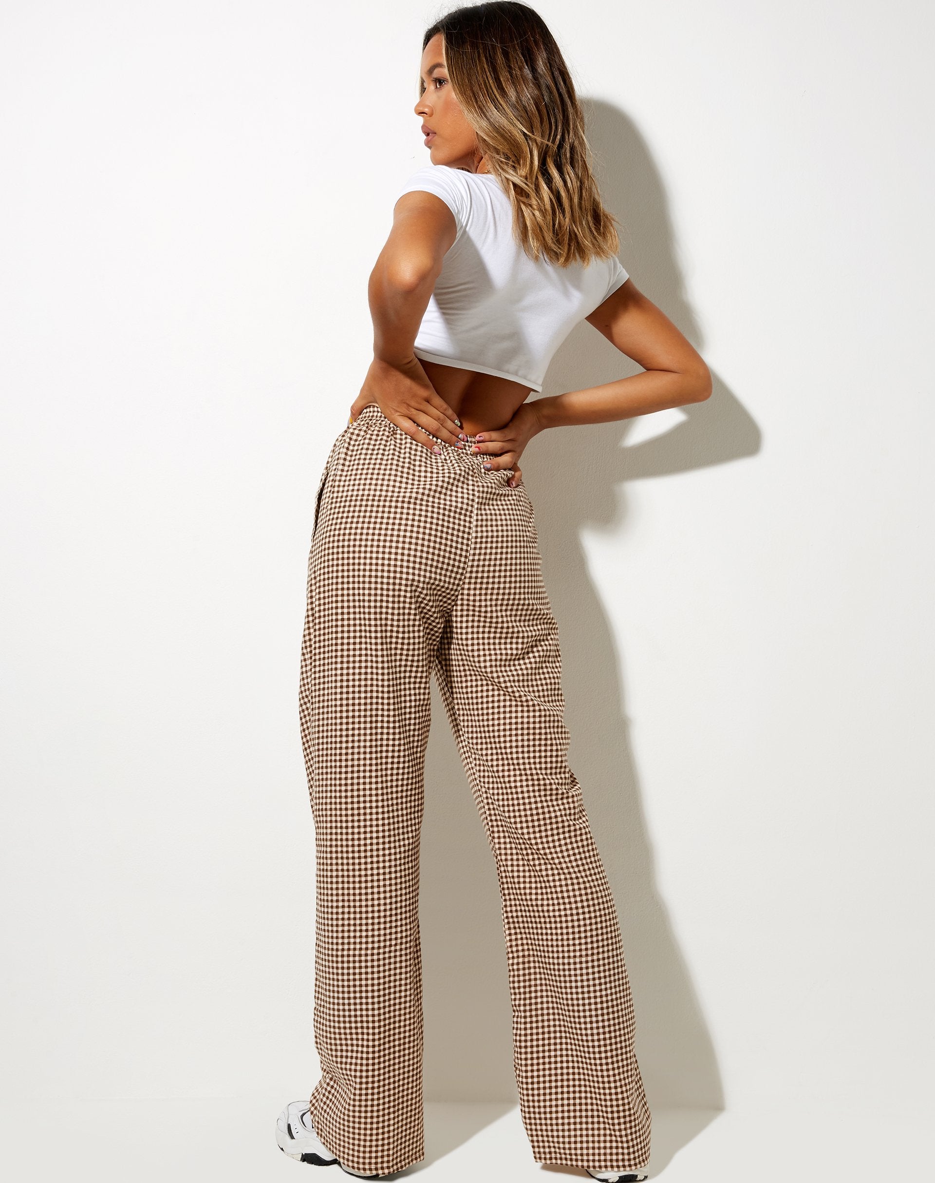Image de la pantalon Yara en mini vichy