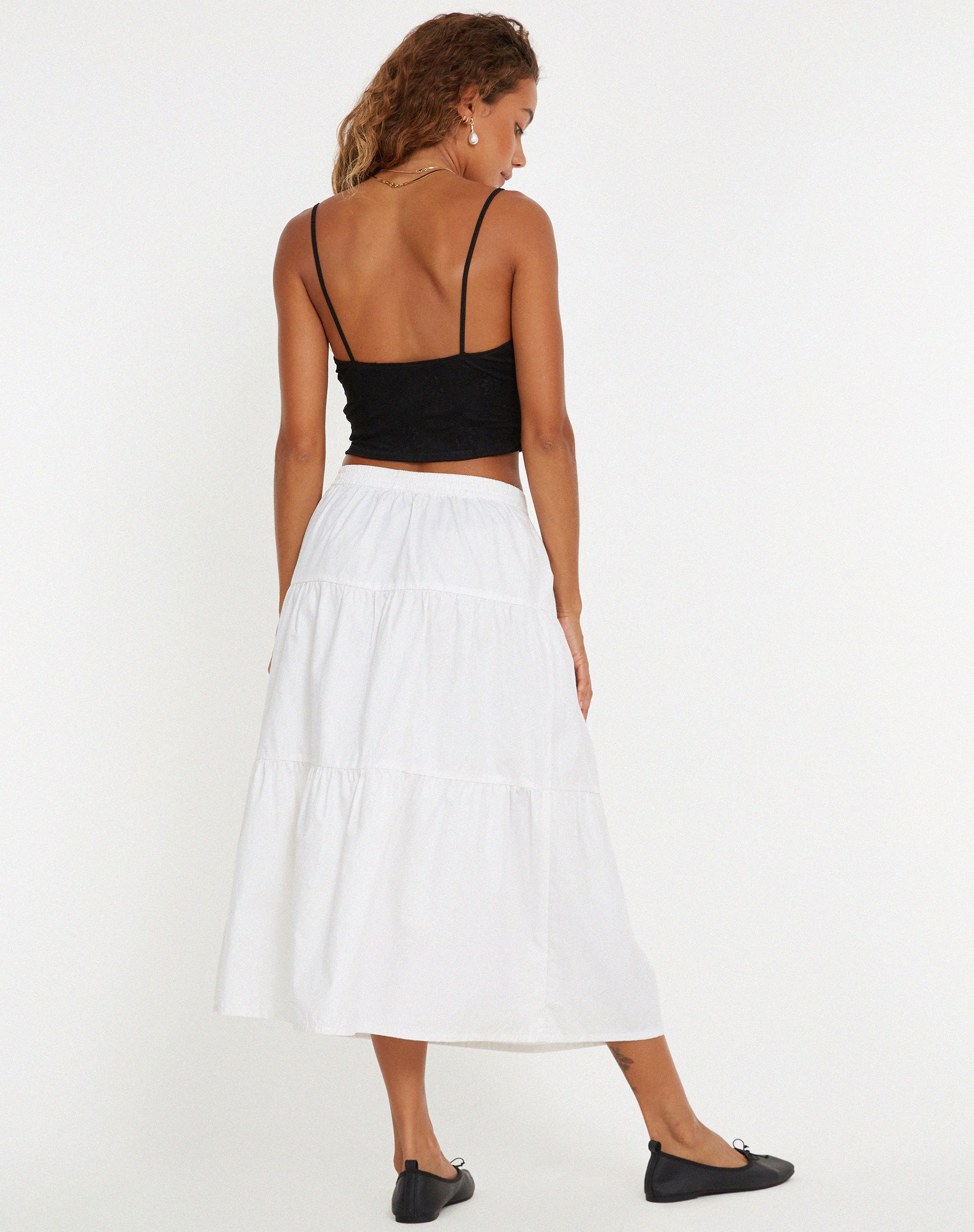 image de Yecaca Crop Top in Lace Black