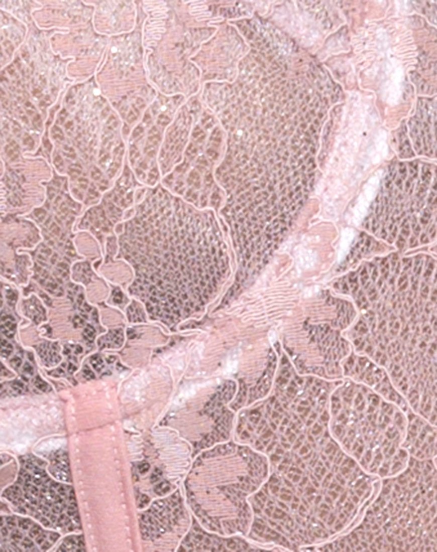 Image de Yecal Bodice Bodice in Lace Rose