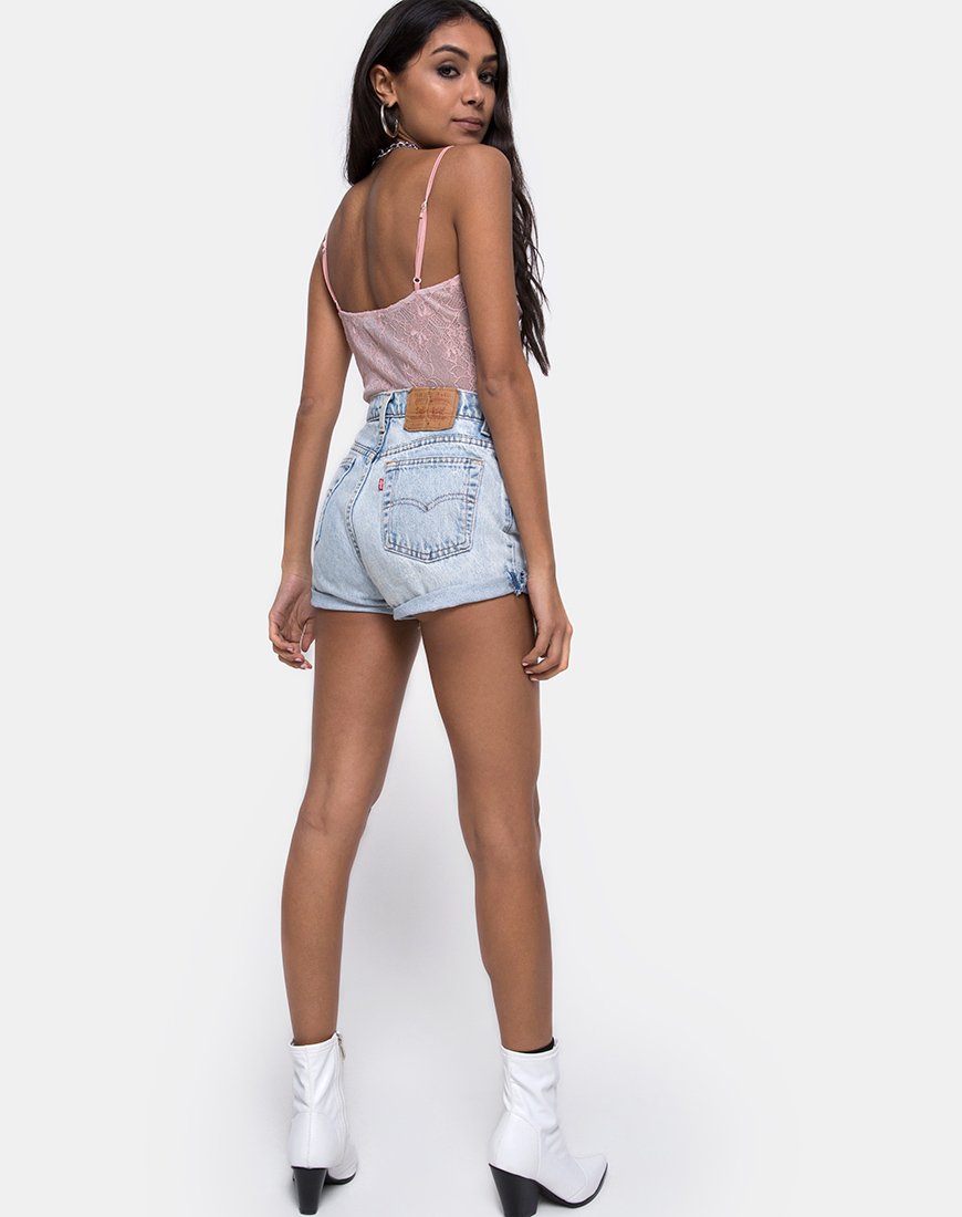 Image de Yecal Bodice Bodice in Lace Rose