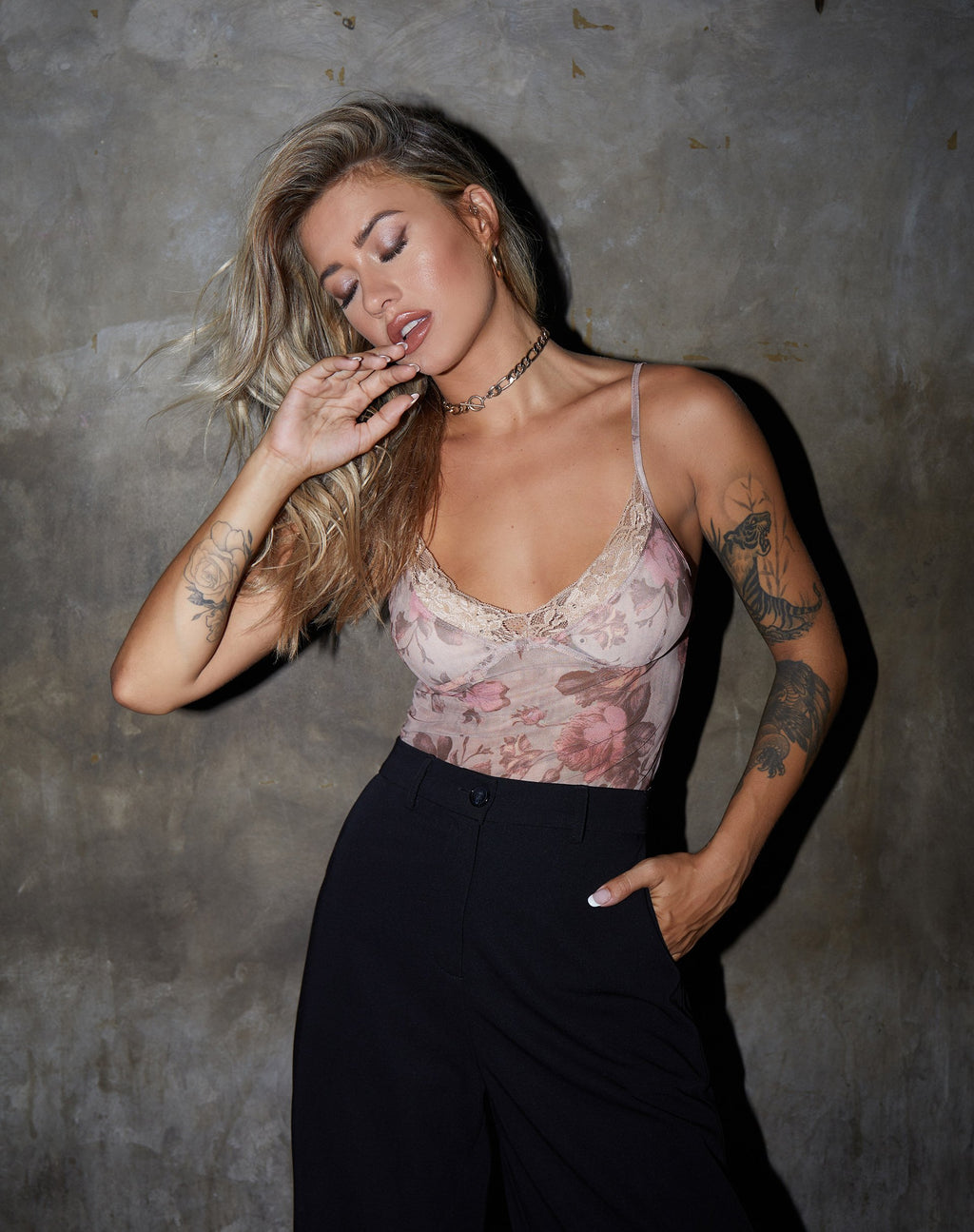 Top court Yenika en maille Peach Bloom