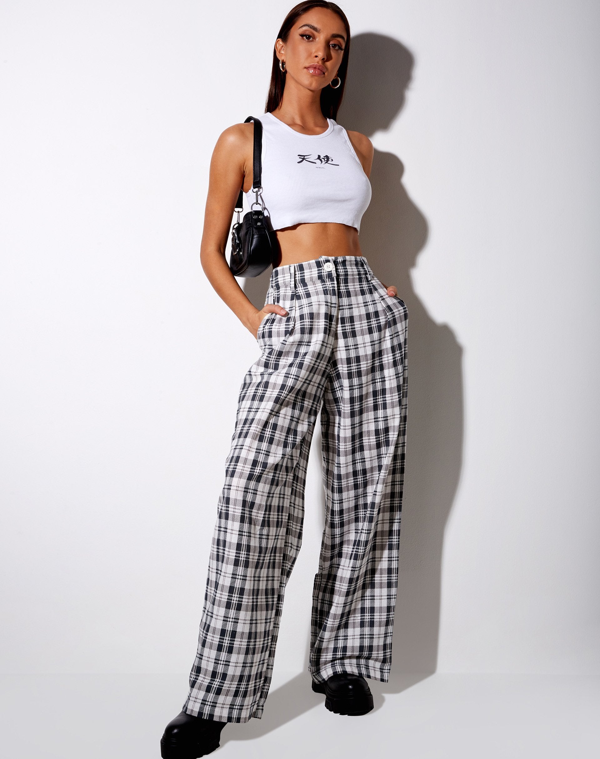 Image de Yeva Trouser in Checking Out Grey