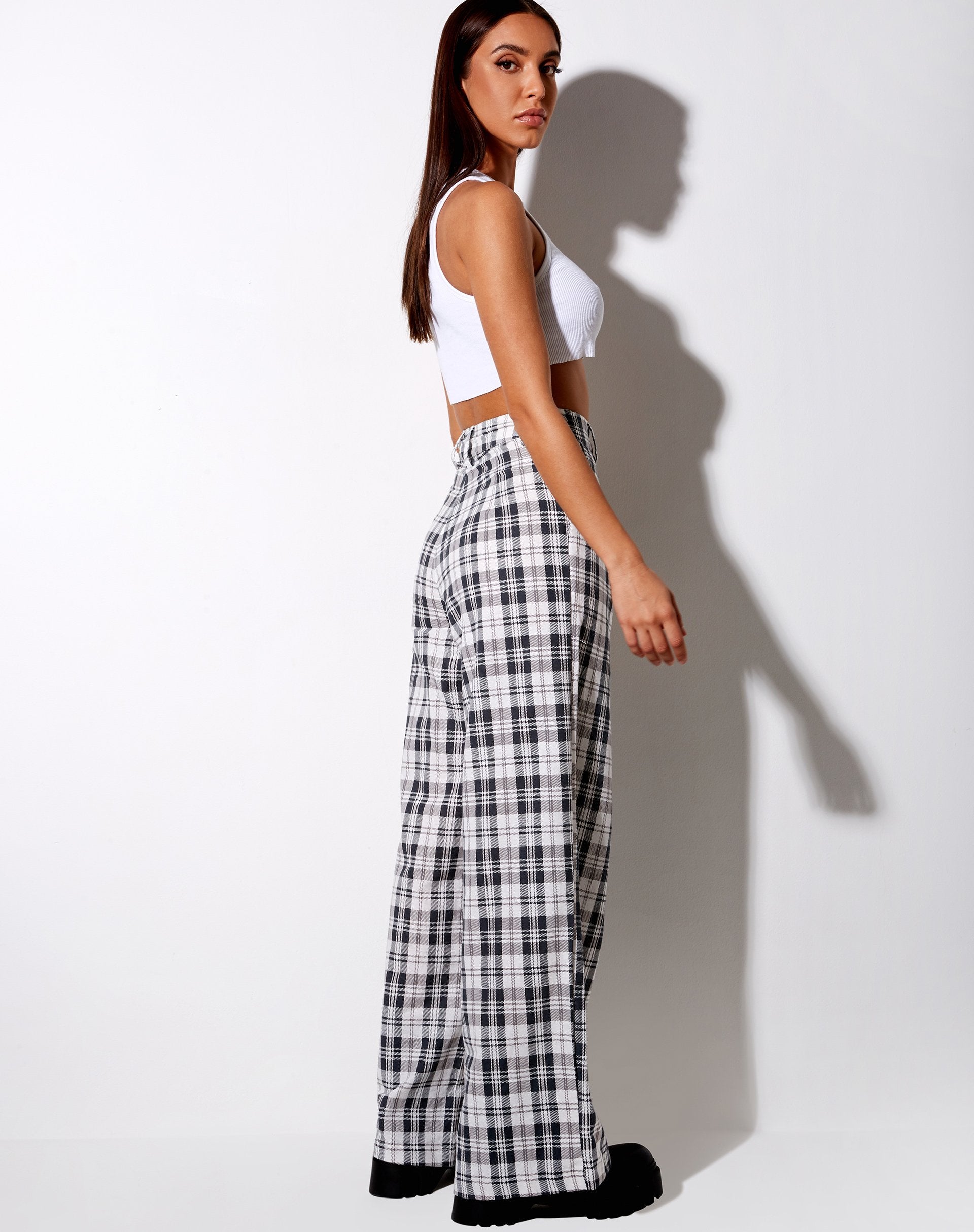 Image de Yeva Trouser in Checking Out Grey