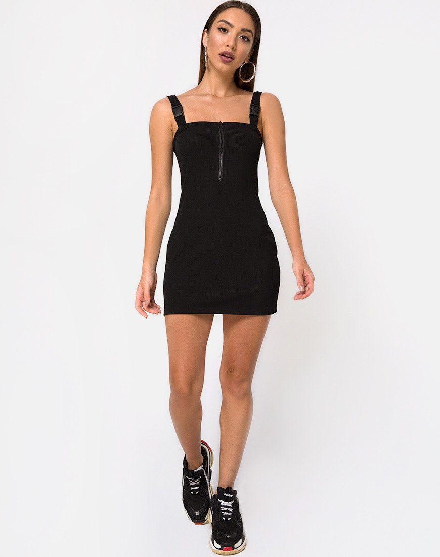 Image de la robe Yori en noir avec clip Derlin
