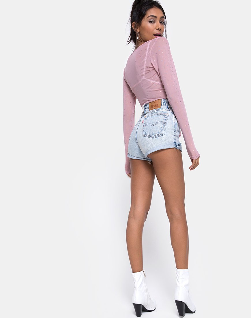 Image de Yun Top en Crystal Net Rose