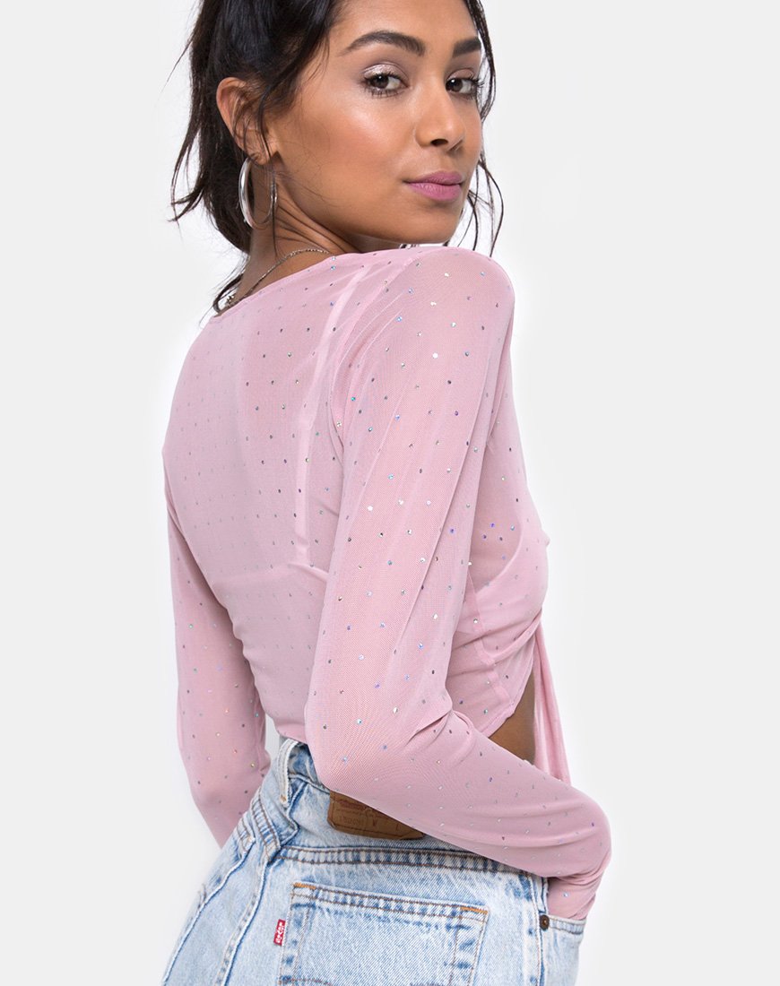 Image de Yun Top en Crystal Net Rose