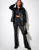 Image de Zabby Flare Trouser in Baroque Cherub Black and Grey
