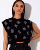 Image de Zacha Jumper en tricot papillon noir et violet