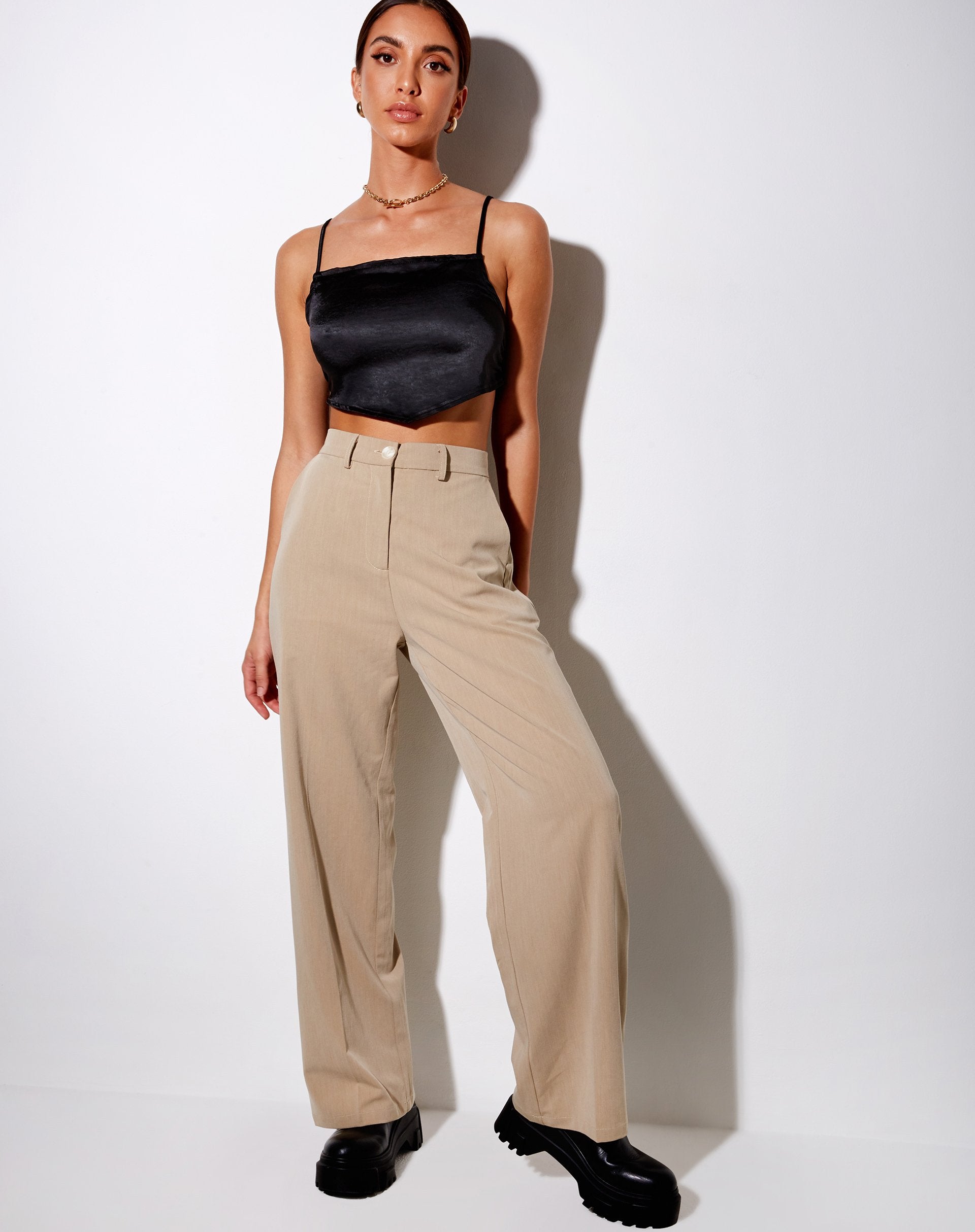 Image de Zashe Cami Top in Satin Black