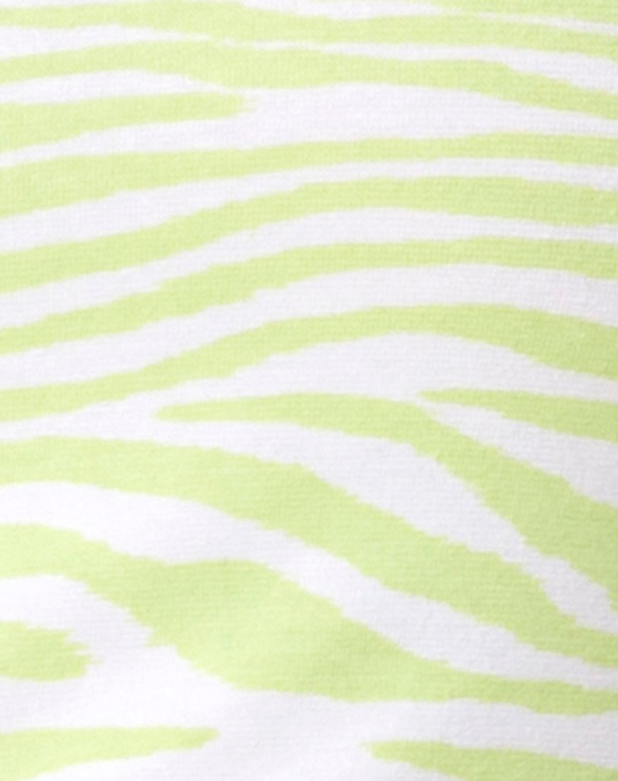 Image de Zamora Bodycon Dress in Classic Zebra Lime