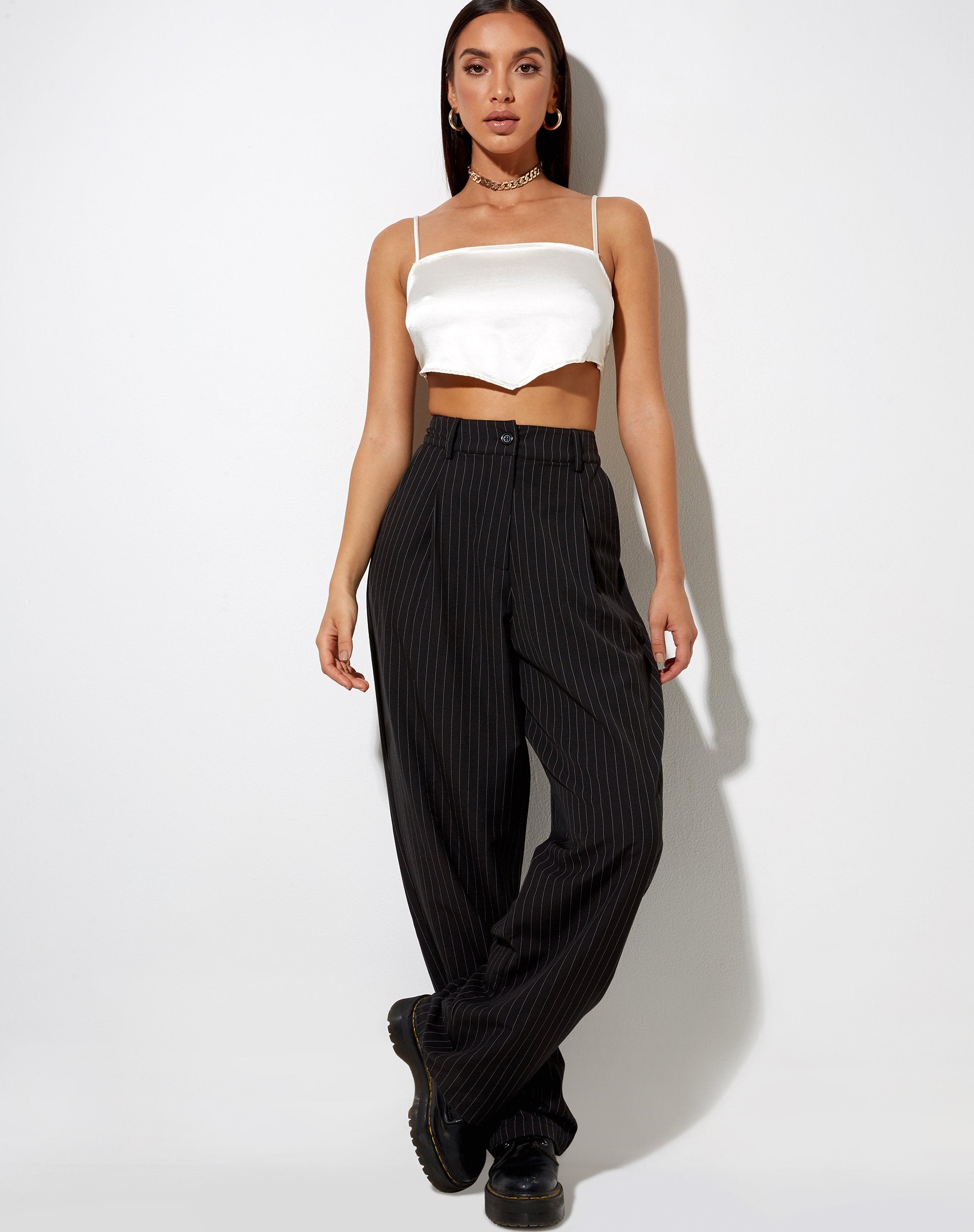 Image de Zashe Cami Top in Satin Ivory