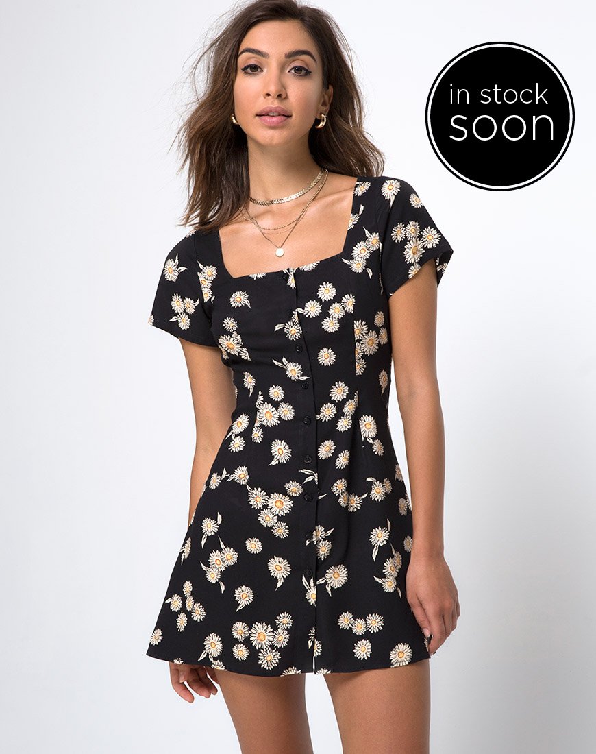 Image de Zavacca Tea Dress in Grunge Daisy Floral