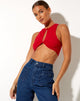 Image de Zeme Crop Top in Racing Red