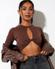 Image de Zen Crop Top in Deep Mahogany