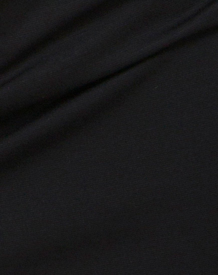 Image de Bocha Crop Top en noir avec chaîne en argent