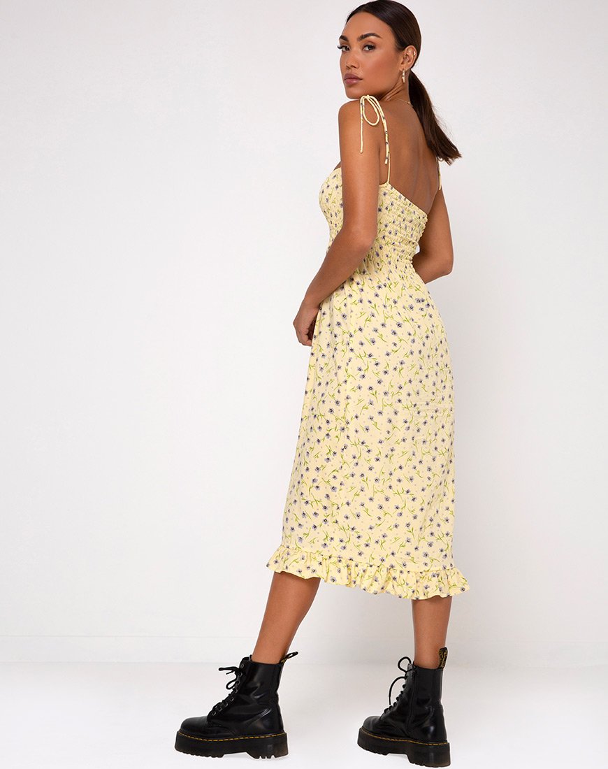 Image de la robe Zenith en fleurs sauvages Lemon Drop