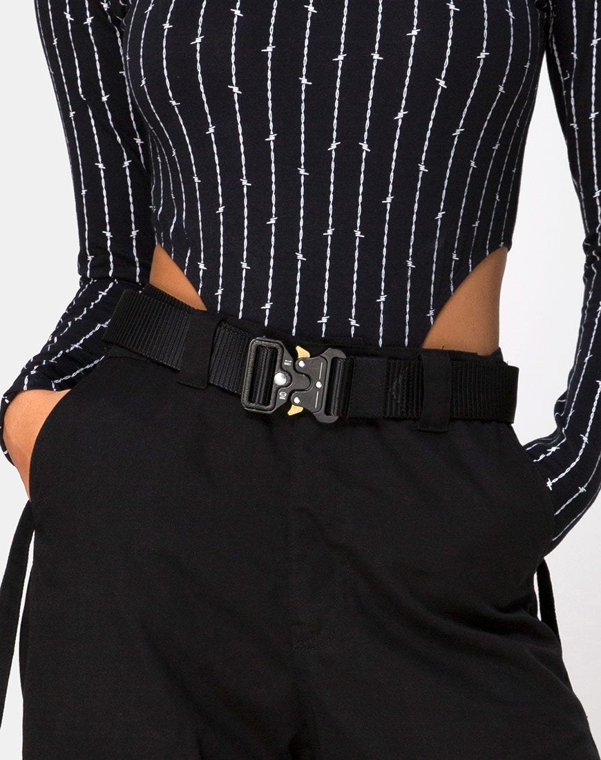 Ceinture en nylon en noir