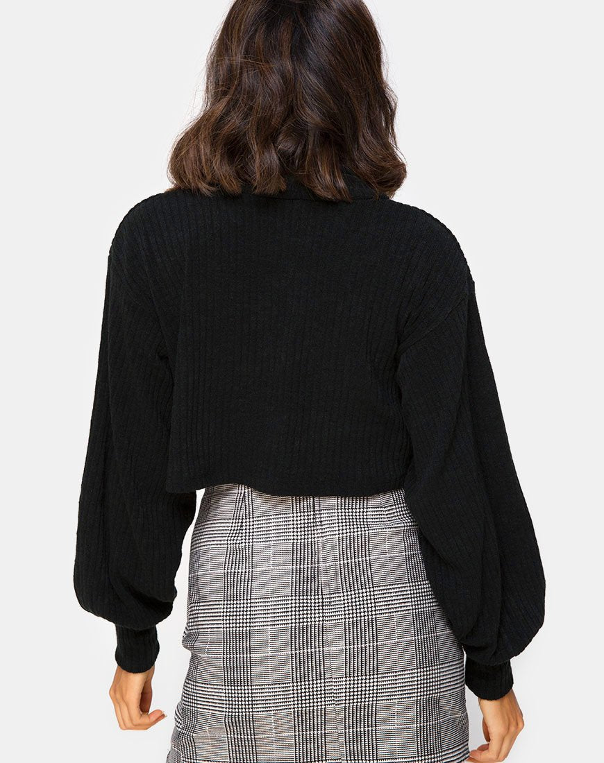 Image de Nizer High Neck Jumper in Black